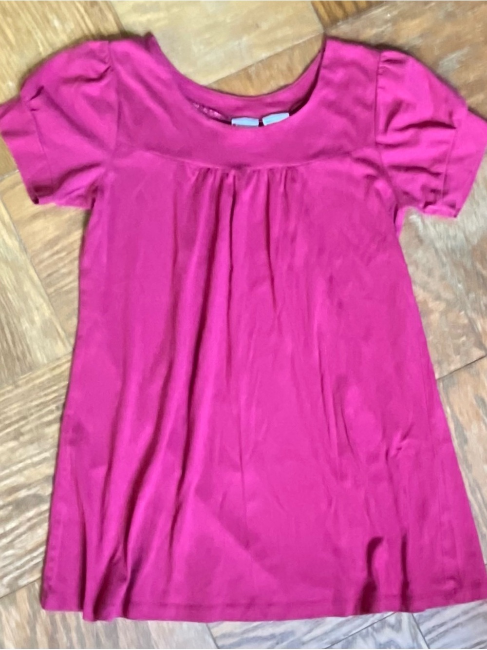 Pleated scoop neck babydoll top size Medium ~ Flutter sleeves relaxed fit